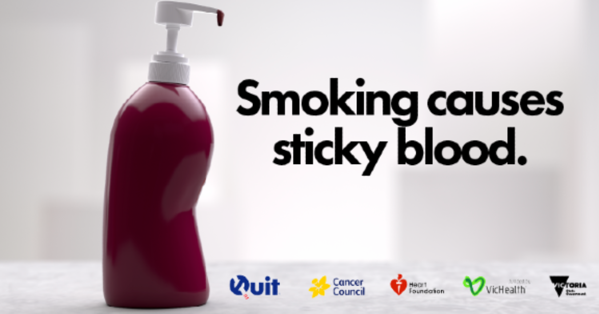 Smoking causes sticky blood